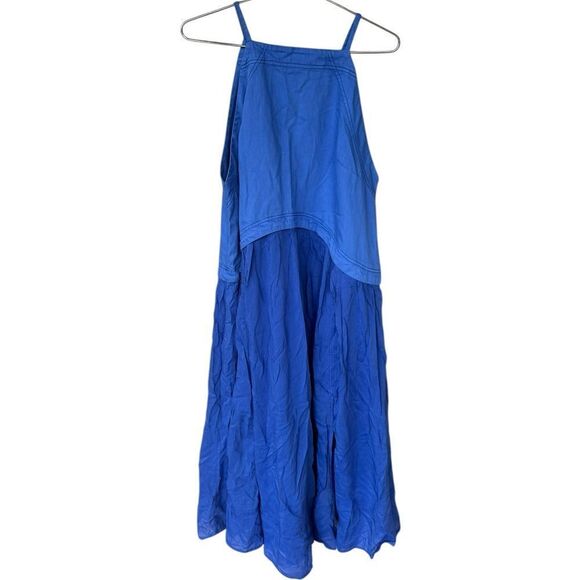 Anthropologie Pilcro Sleeveless Twofer Midi Dress Cornflower Blue M NWT - Picture 3 of 8